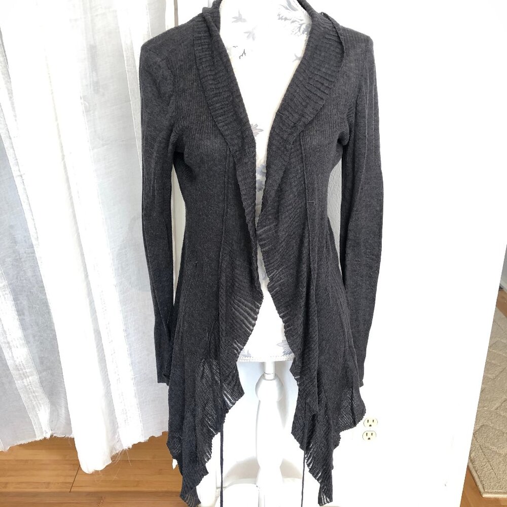 Anthropologie Dark Gray Cardigan Sweater